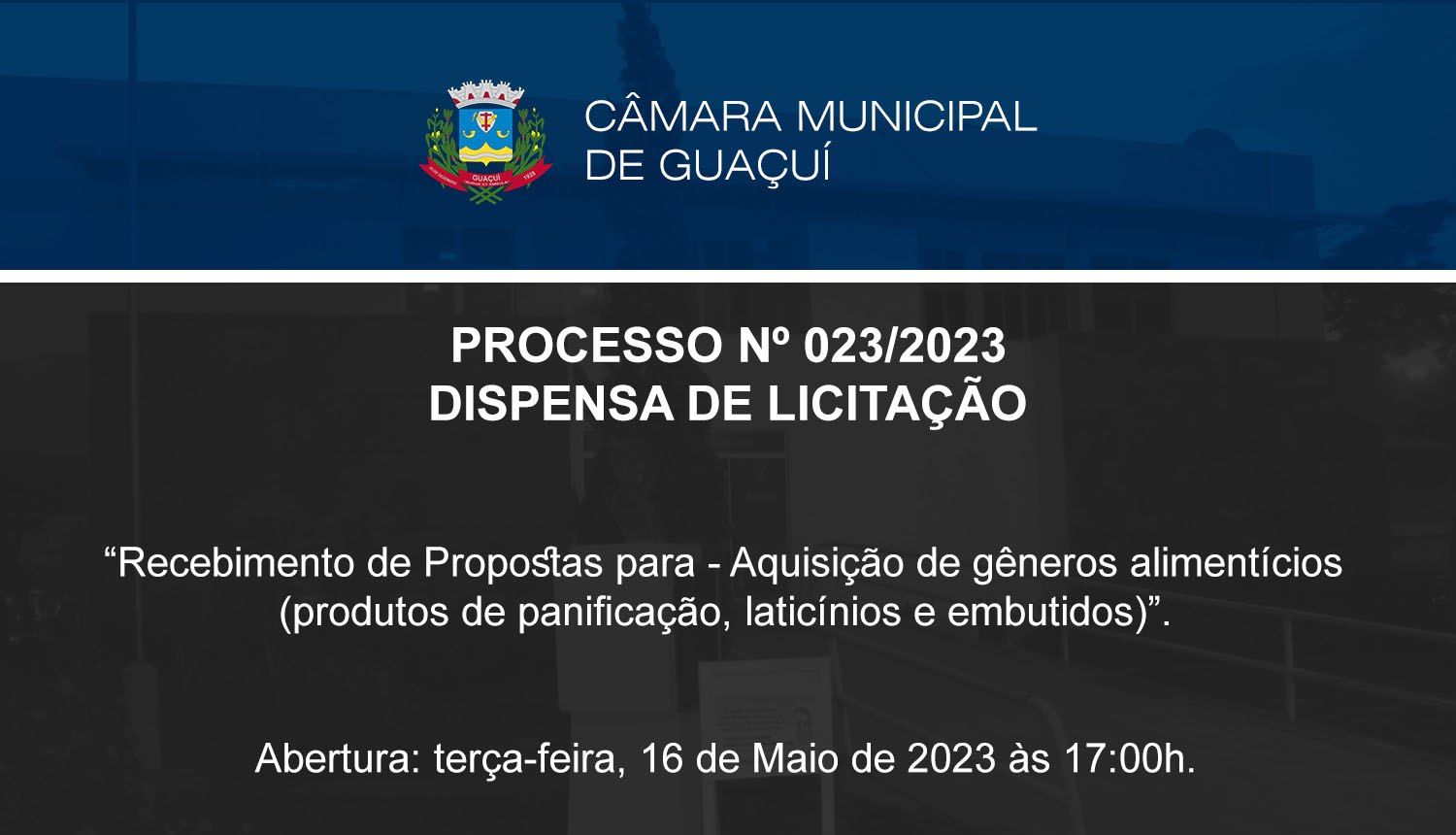 DISPENSA DE LICITAÇÃO.